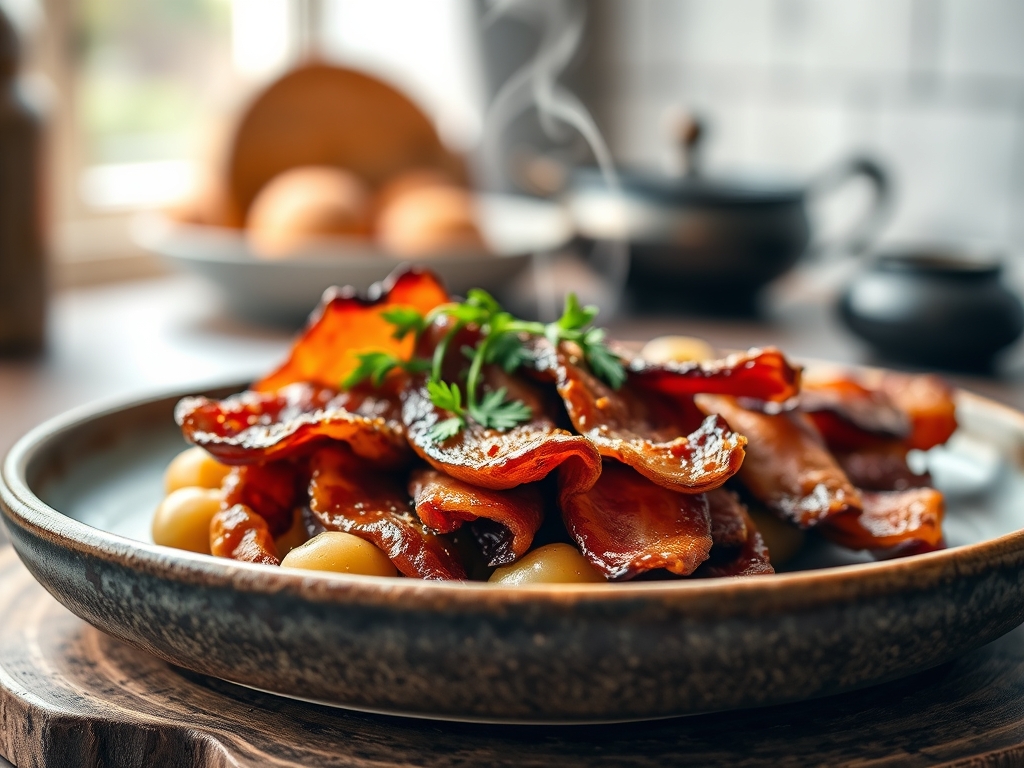 Freshly prepared bacon beef recipes