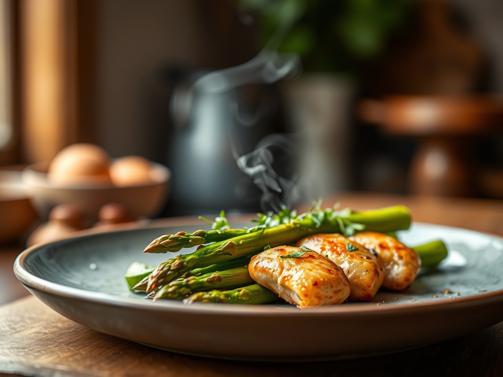 Freshly prepared chicken recipes asparagus