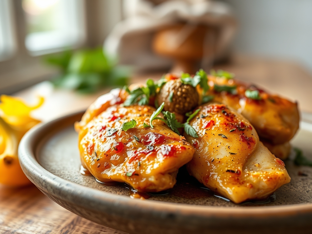 Freshly prepared chicken recipes seasoning