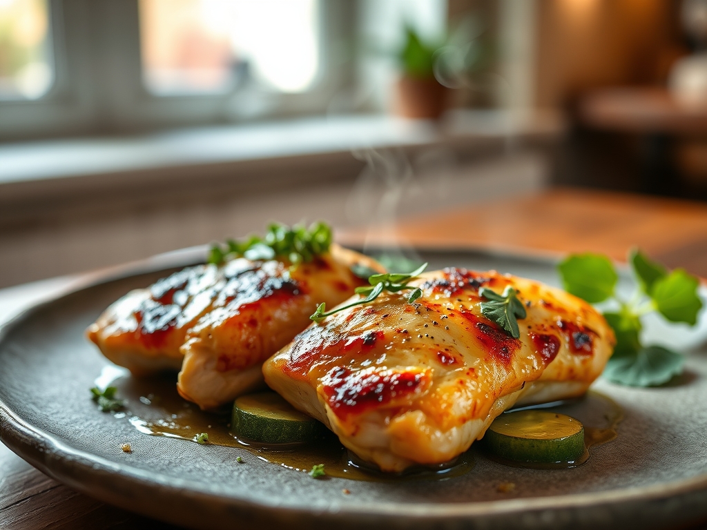 Freshly prepared chicken recipes with zucchini