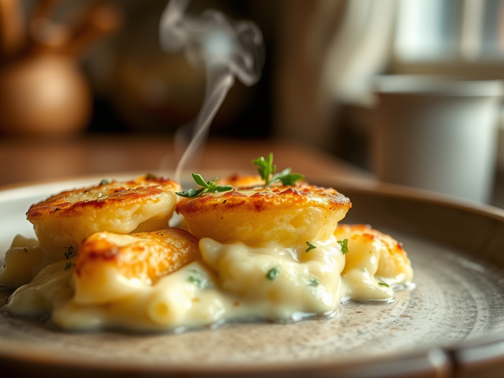 Freshly prepared creamy scalloped potato recipes