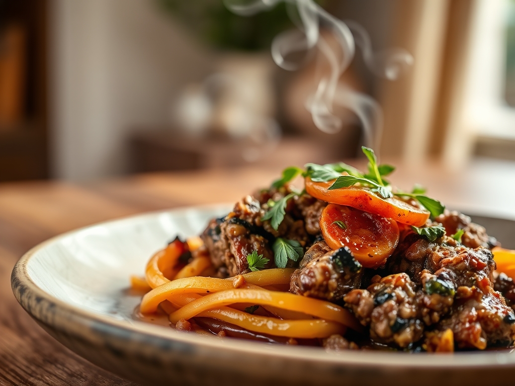 Freshly prepared eggplant and ground beef recipes