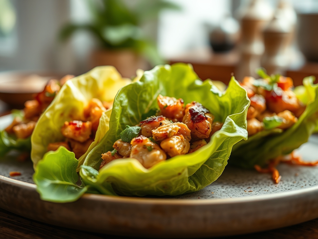 Freshly prepared lettuce wrap chicken recipes