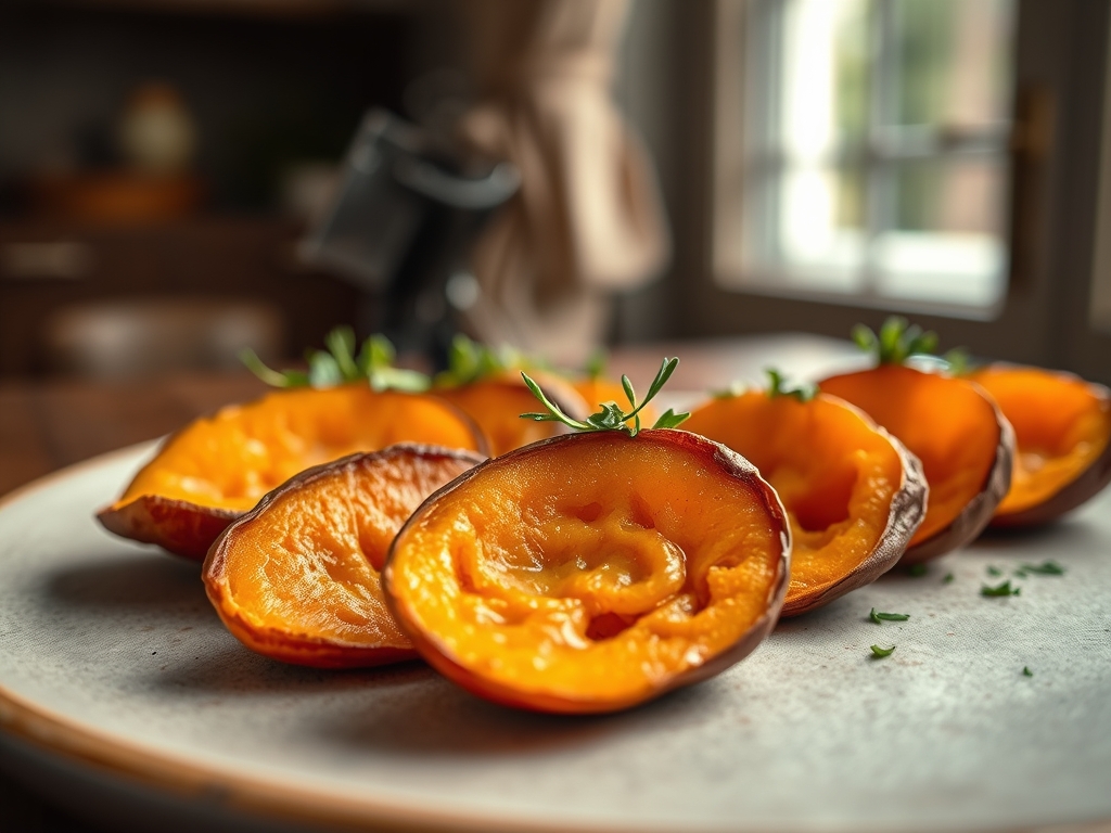 Freshly prepared slices sweet potato recipes
